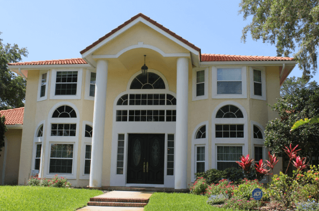 Tampa Bay home exterior with new windows and doors